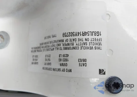 2004 Saturn L300 3 from USA, damaged, VIN 1G8JL54R14Y502759